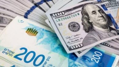 سعر صرف الدولار والدينار مقابل الشيكل