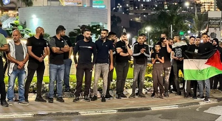 وقفة في أم الفحم ووادي عارة بالداخل المحتل تضامناً مع جنين